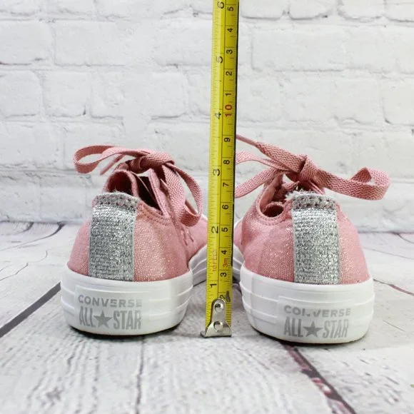 Converse Chuck Taylor All Star Pink Glitter Canvas Sneakers Size 13.5 - Picture 8 of 9
